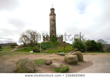 Сток-фото: Nelson Monument In Edinburgh Scotland