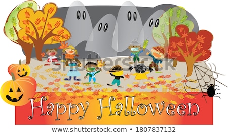 Stock photo: Background Group Autumn Leaves In Indian Summer