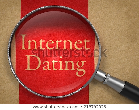 ストックフォト: Online Dating Through Magnifying Glass