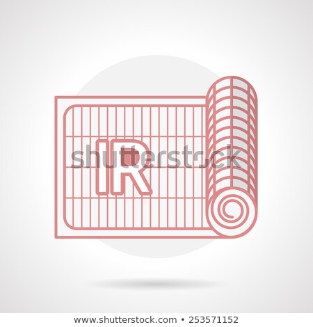 Stockfoto: Red Vector Icon For Ir Underfloor Heating