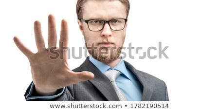Сток-фото: Man Showing Stop Gesture