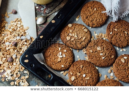 Foto stock: Healthy Fresh Baked Cookies With Sesame