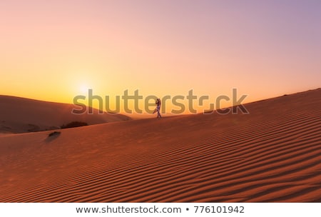 Stock photo: Sunset In White Sand Dunes Mui Ne Vietnam