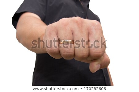 Foto d'archivio: Man Showing Fists And Knuckles