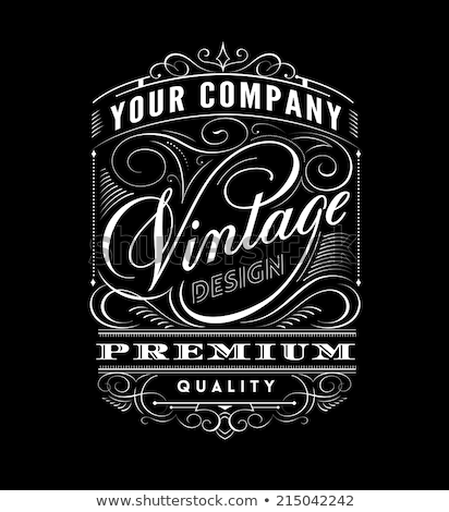 Foto stock: Vintage Labels And Frames With Ornate Elegant Retro Abstract Flo