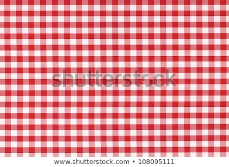 Foto stock: Red And White Table Linen