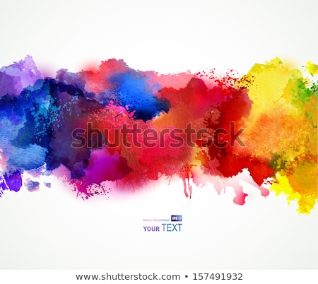 Zdjęcia stock: Vector Grunge Red Paint Brush Strokes Brochure