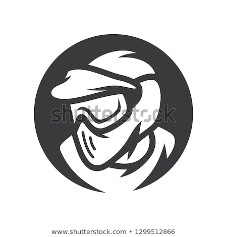 Stock photo: Paintball Logo Emblem For Military Extreme Sports Game