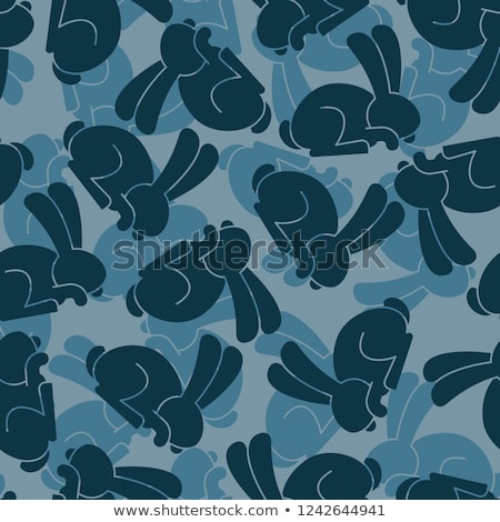 Stok fotoğraf: Military Texture Rabbit Army Bunny Seamless Texture Soldiers H