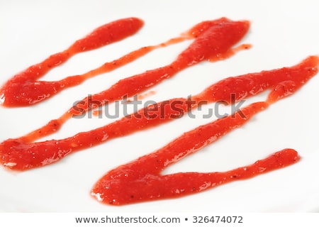 商業照片: Red Drizzle Sauce