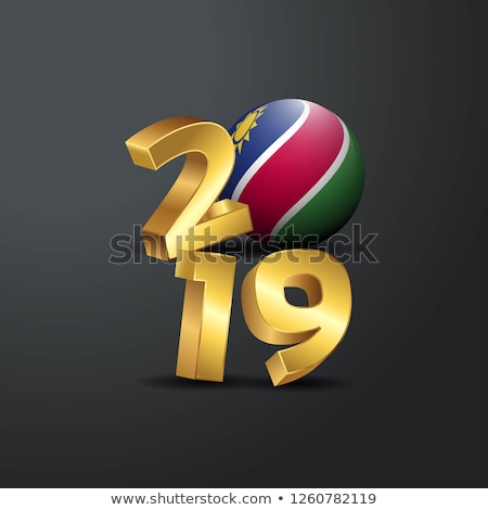 Foto stock: Happy New Year Illustration With Typography Letter And Ornamental Ball On Black Background Vector H