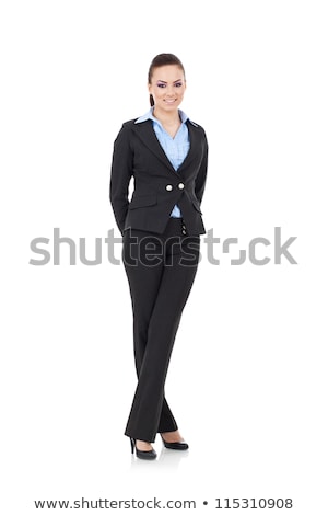 Stock fotó: Full Body Picture Of A Woman Standing With Hands Crossed