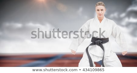 ストックフォト: Female Athlete Practicing Judo