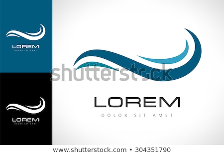 Stok fotoğraf: Abstract Colorful Water Wave Logo For Business Company Ocean N