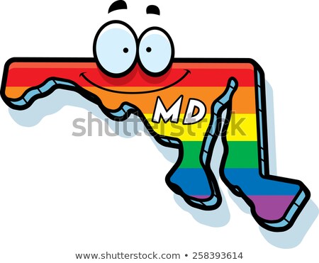 Foto stock: Cartoon Maryland Gay Marriage