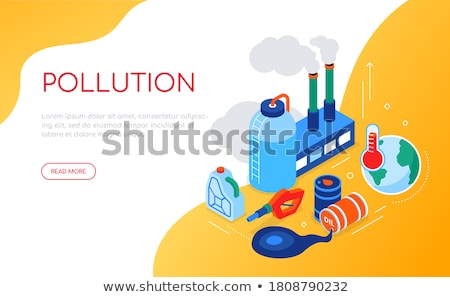 Stockfoto: Air Pollution - Modern Colorful Isometric Vector Illustration