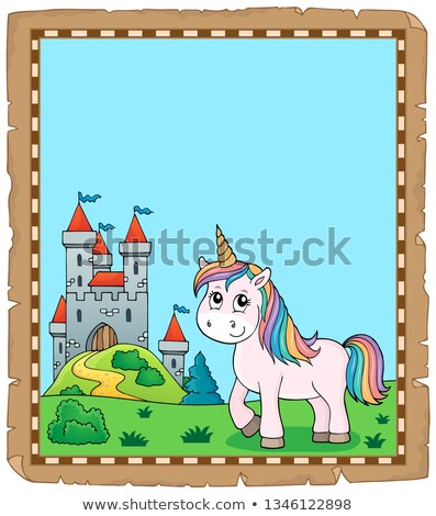 [[stock_photo]]: Cute Unicorn Topic Parchment 2