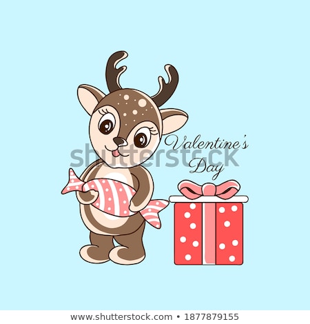 Foto stock: Sweet Deer Poster And Merchandising