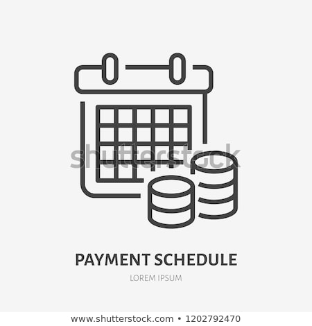 Stok fotoğraf: Salary Calendar Schedule Icon Vector Outline Illustration