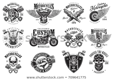 Stockfoto: Skull With Piston And Wheel