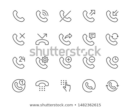 Outgoing Call Service Icon Vector Outline Illustration Stock foto © Nadiinko