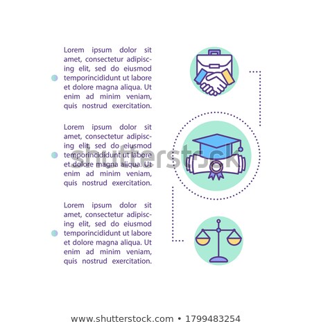 Stockfoto: Lawyer Graduate Concept Icon With Text