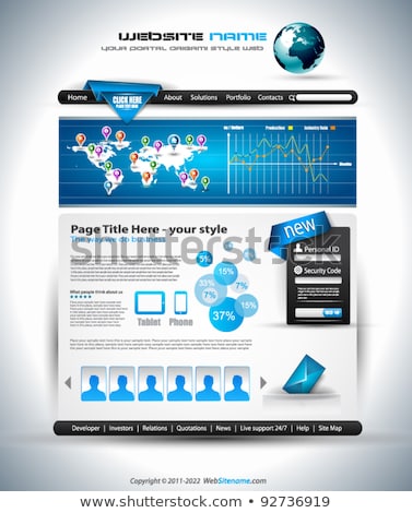 Сток-фото: Complex Website Template - Elegant Design