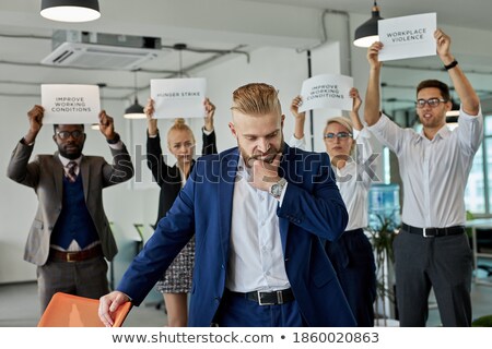 Foto stock: Arrogant Businessman Talking To His Colleague