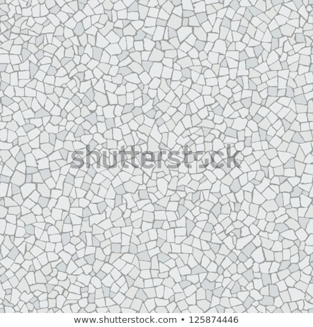 Zdjęcia stock: Trencadis Mosaic Of White Broken Tiles