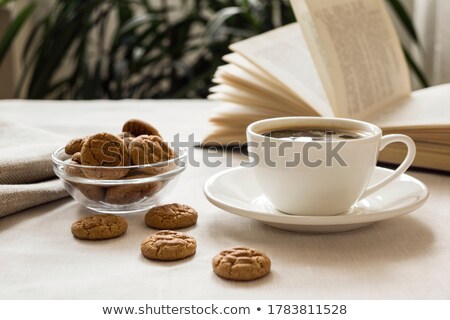 ストックフォト: Sweet Cookies Biscuit With Black Coffee