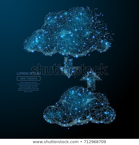 [[stock_photo]]: Cloud Services Concept On Triangle Background