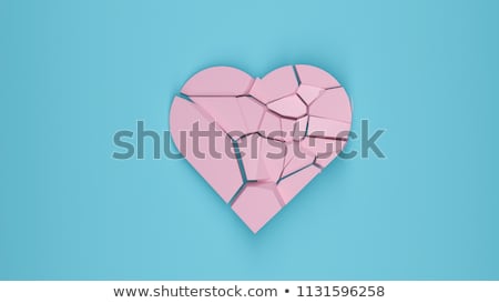 Zdjęcia stock: Geometric 3d Broken Heart