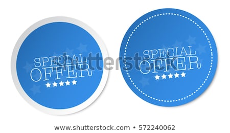 Stock fotó: Seasonal Offer Blue Vector Icon Button