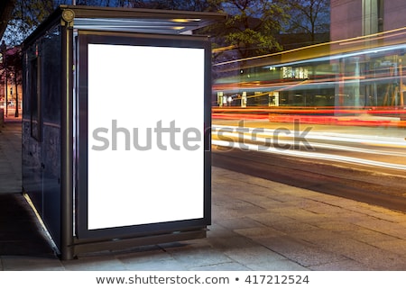 Stockfoto: Blank Bus Stop Advertising Billboard