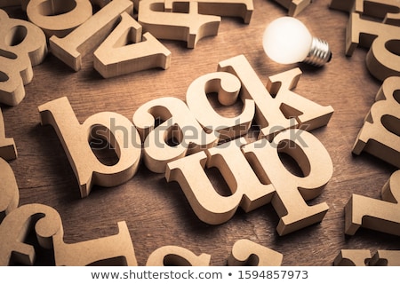 Stock foto: Bulb And Word Backup