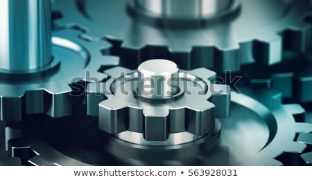 ストックフォト: Horizontal Gear Cogs Background