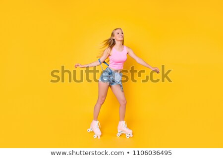 Imagine de stoc: Carefree Sporty Blonde Skating