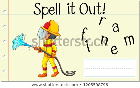 ストックフォト: Spell English Word Fireman