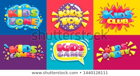 Foto stock: People In Park Entertaining Cartoon Banner Set