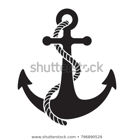 Foto stock: Vector Sea Maritime Icon Anchor Rope