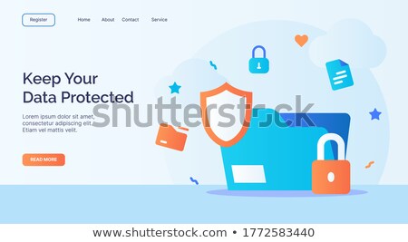 Foto stock: Keep Your Files Safe Landing Page Template