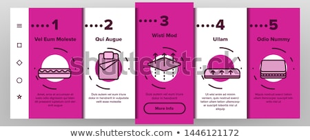 Сток-фото: Mattress Orthopedic Onboarding Elements Icons Set Vector