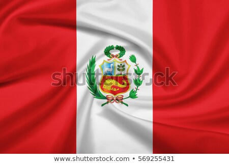 Stock fotó: Political Waving Flag Of Peru