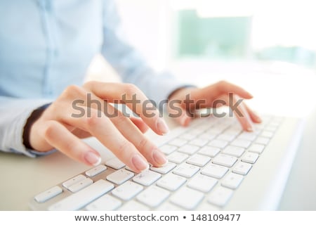 Hand Typing On Keyboard Сток-фото © Pressmaster