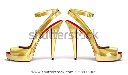 Stock photo: High Heel Golden Shoe