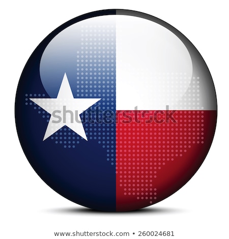 [[stock_photo]]: Map With Dot Pattern On Flag Button Of Usa Texas State