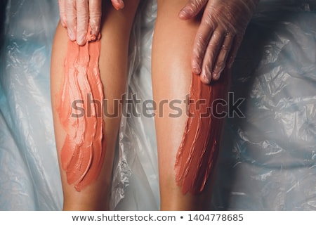 Stock fotó: Professional Beautician Applying Mud Mask