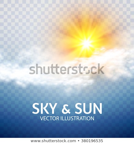 Foto d'archivio: Realistic Illustration Of A Sunny Day With A Sunny And Cloudy Sky
