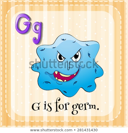 Foto stock: Flashcard Letter G Is For Germs