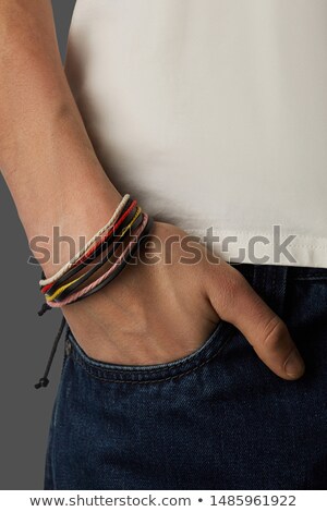 Stockfoto: Man Dressed In Jeans A Close Up Shot